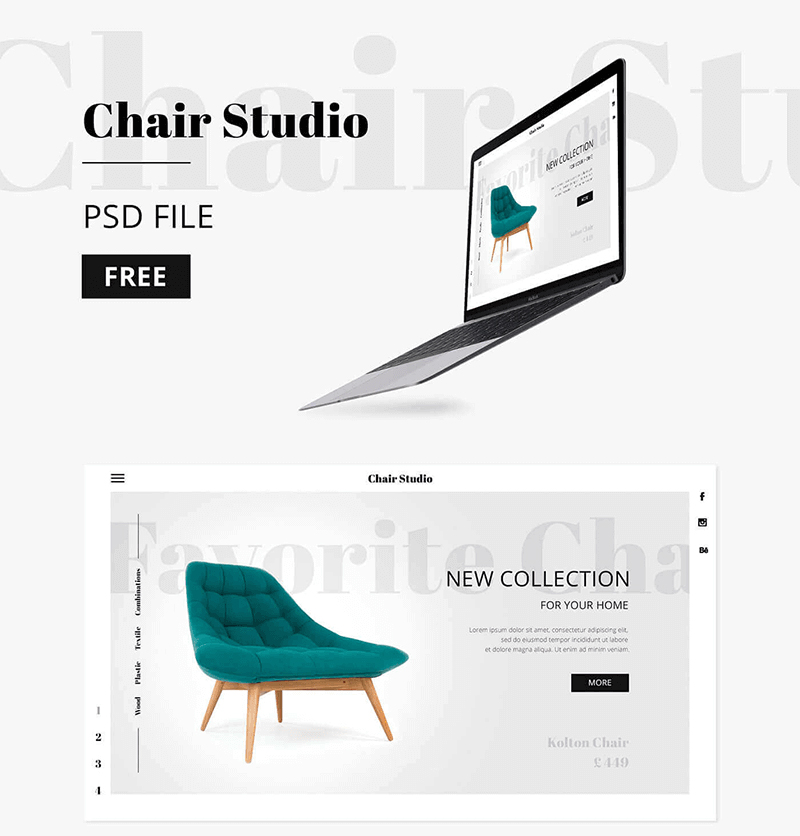 家具（椅子）工作室网站模板2