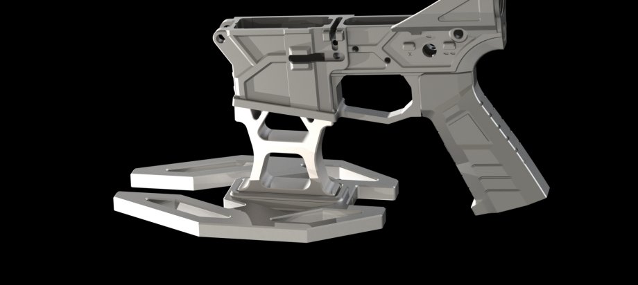 枪支架3d模型2