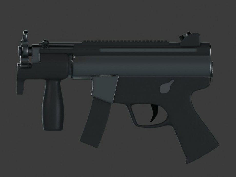 MP5K冲锋枪3D模型1