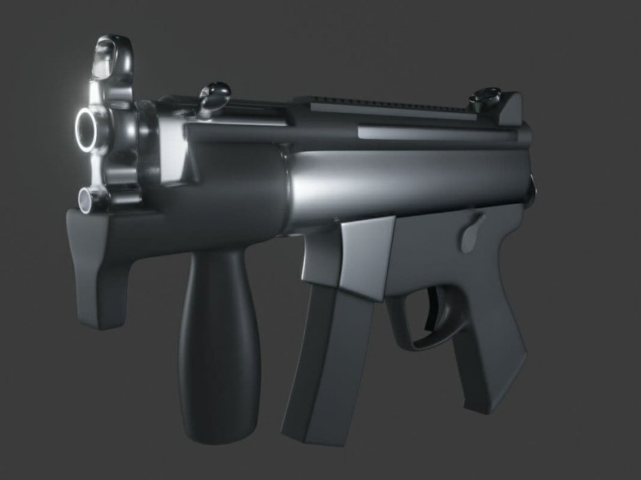 MP5K冲锋枪3D模型0
