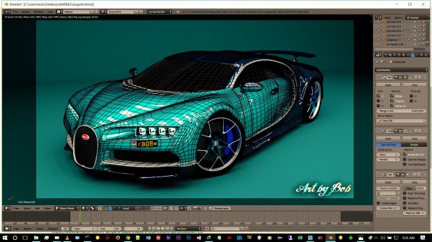布加迪跑车3D模型1