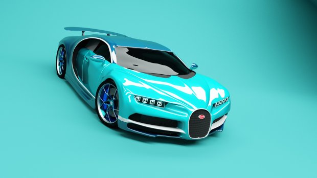 布加迪跑车3D模型2
