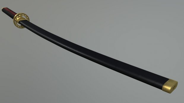 日本刀与鞘3D模型3