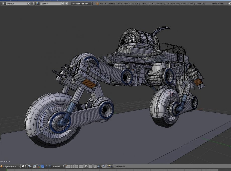 三轮车3D模型3