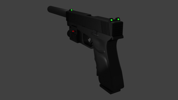 格洛克18C手枪3D模型2