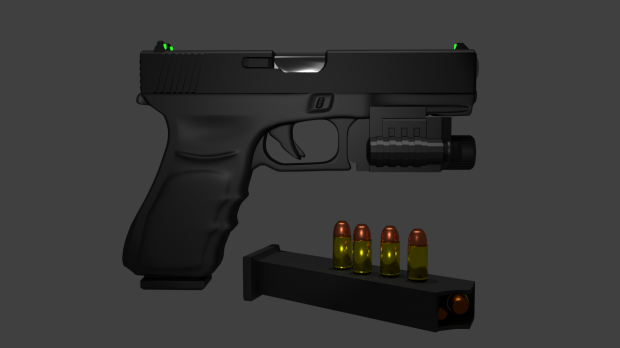 格洛克18C手枪3D模型0