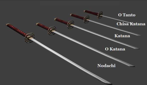 日本武士刀3D模型0