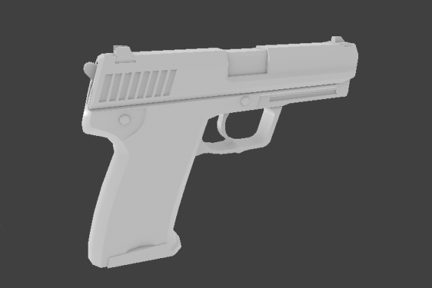 USP45手枪3D模型3