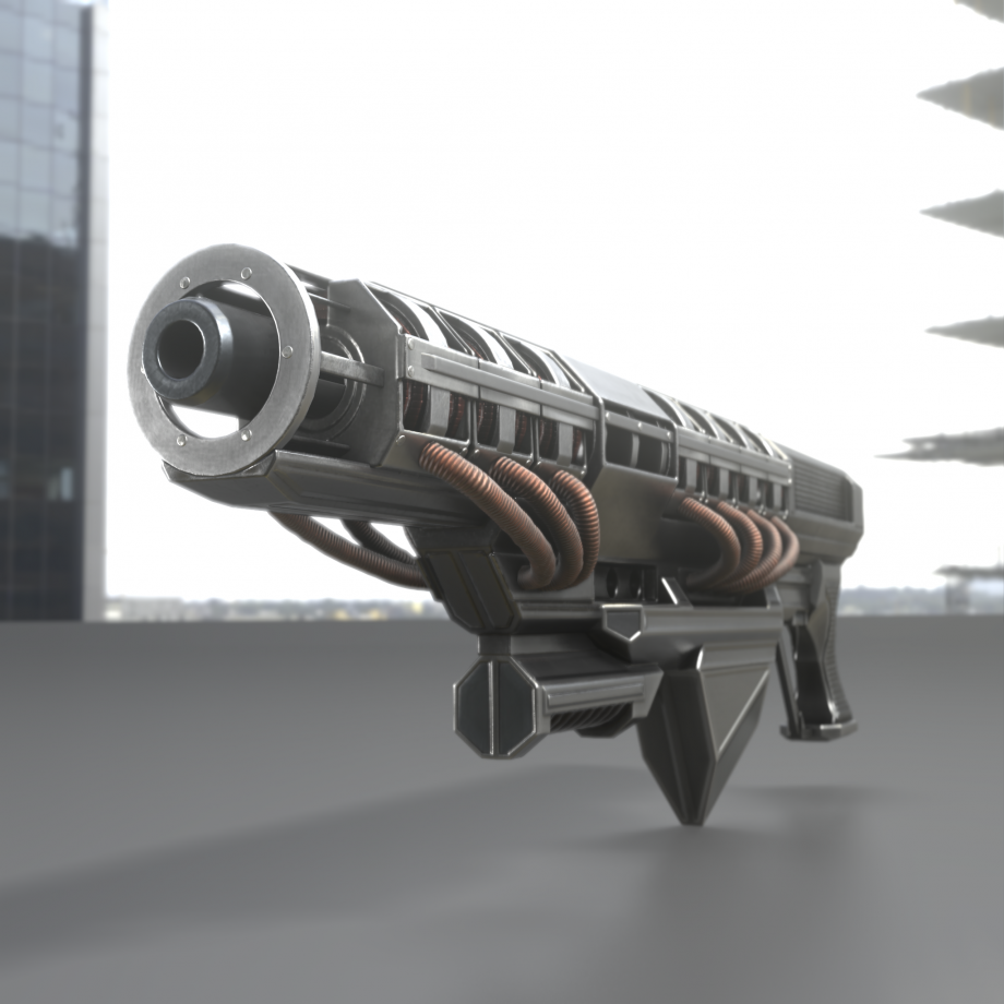 轨道炮3D模型1