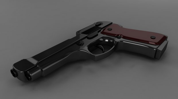 贝瑞塔M9手枪3D模型2