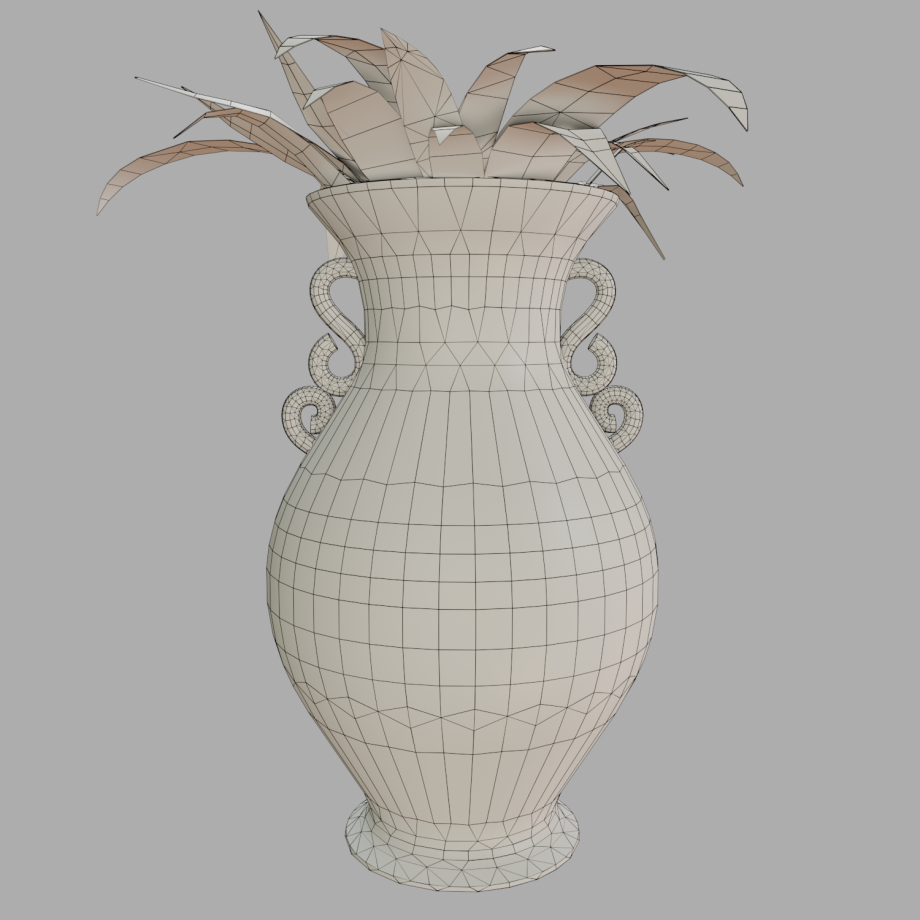 室内大花瓶盆栽3D模型2