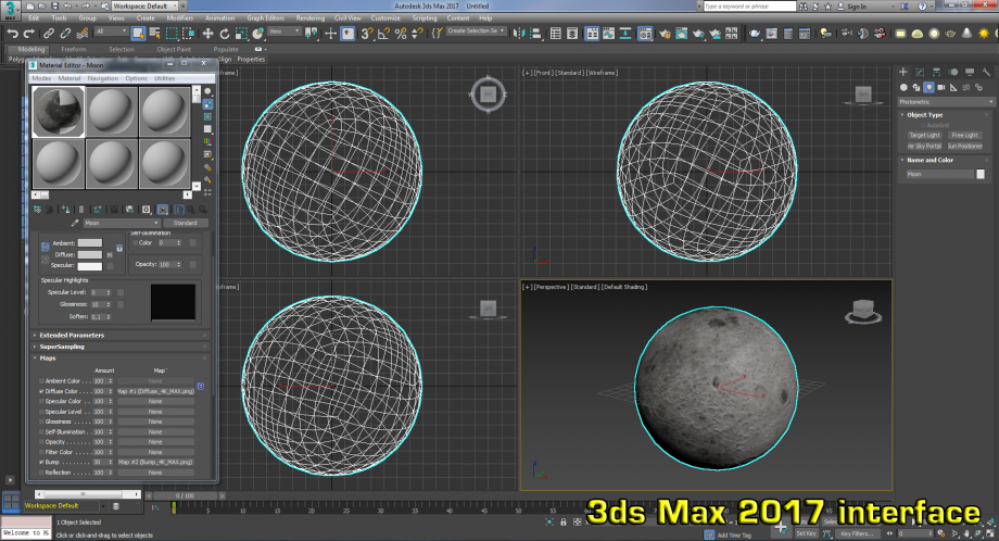 超真实月亮3D模型3