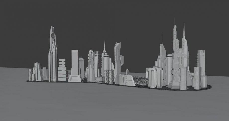 未来城市3D模型1