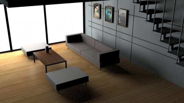 客厅景观3D模型2