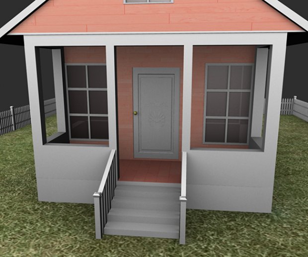 小房子外观3D模型1