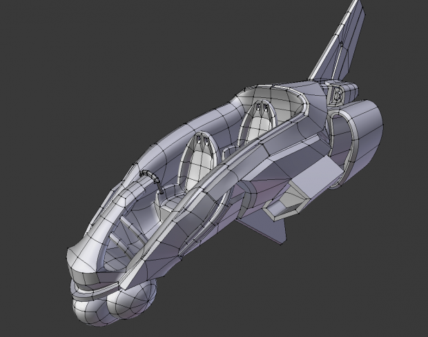 科幻飞机3D模型4