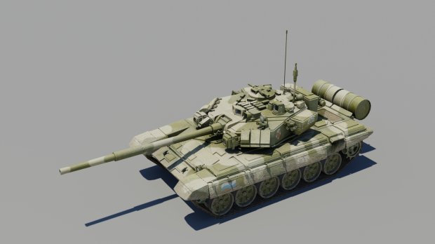 军事坦克车3D模型2