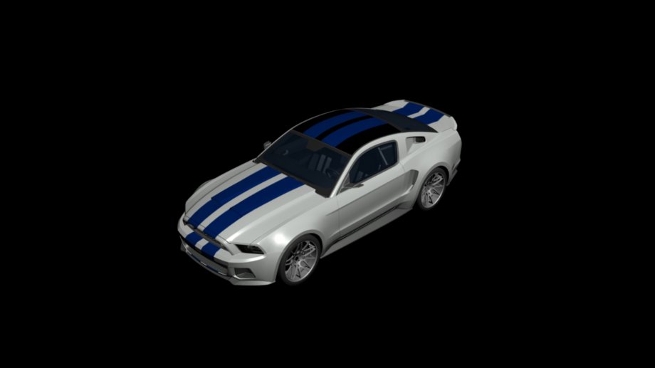 福特野马GT跑车3D模型0