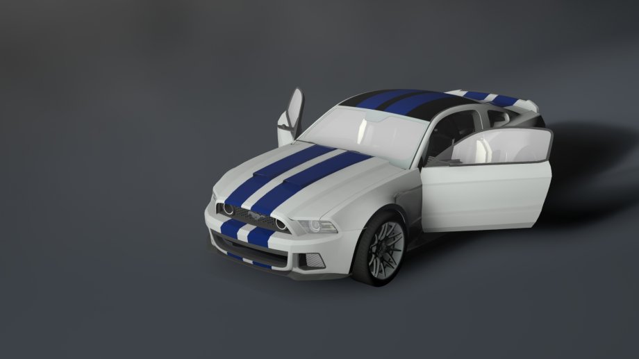 福特野马GT跑车3D模型4