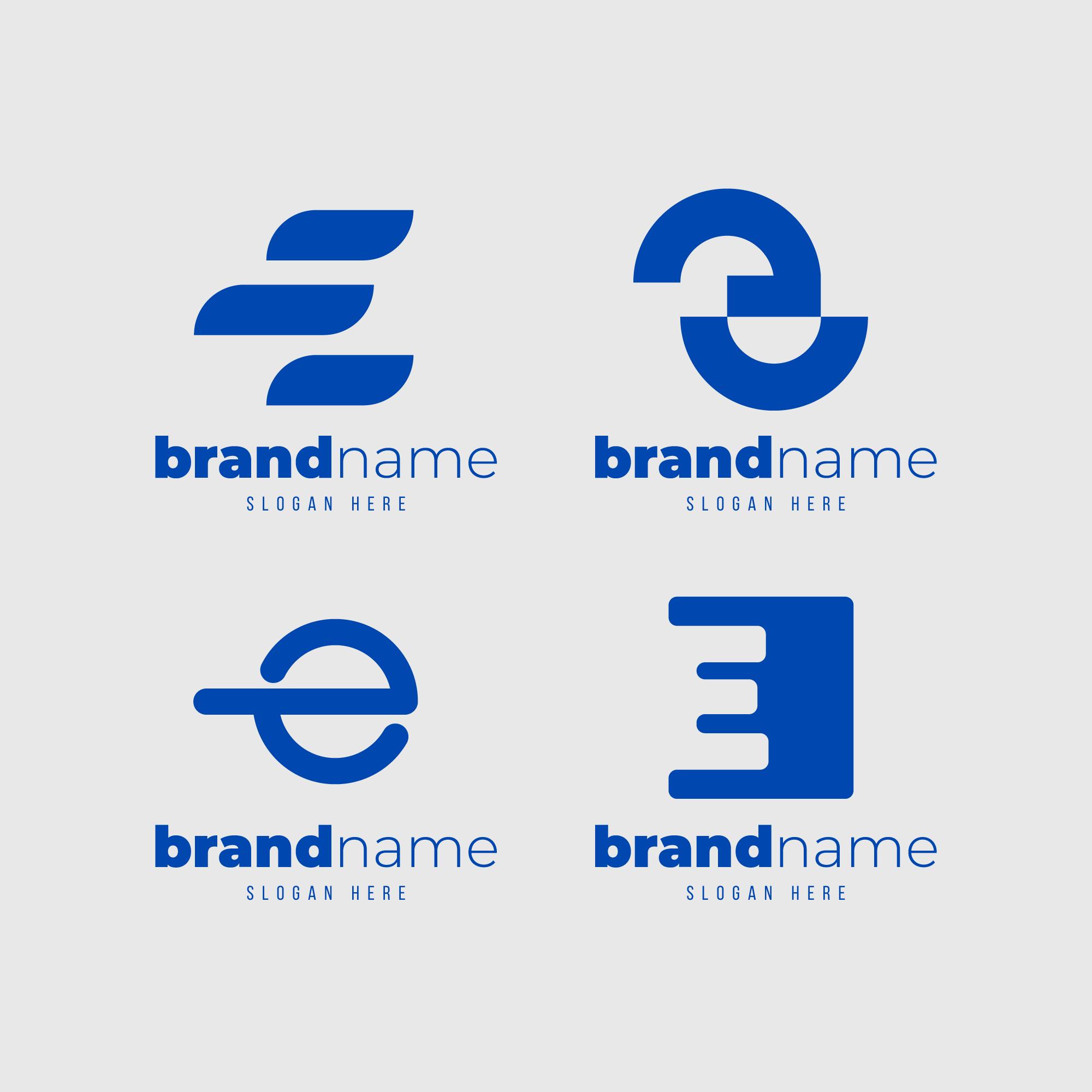 E字母模板Logo矢量图0