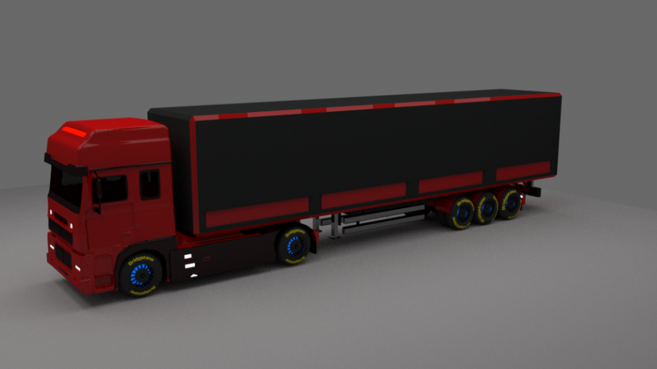 大型卡车3D模型0