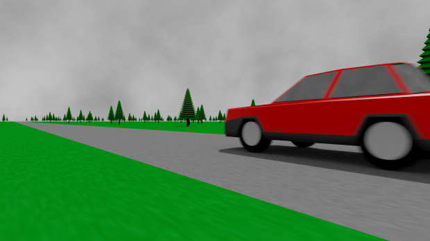 低聚红色汽车3D模型4