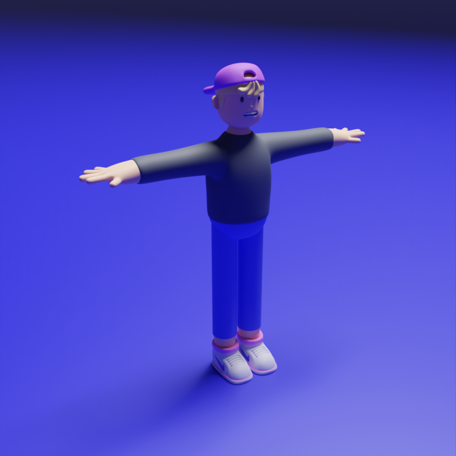 简单卡通人物3D模型0