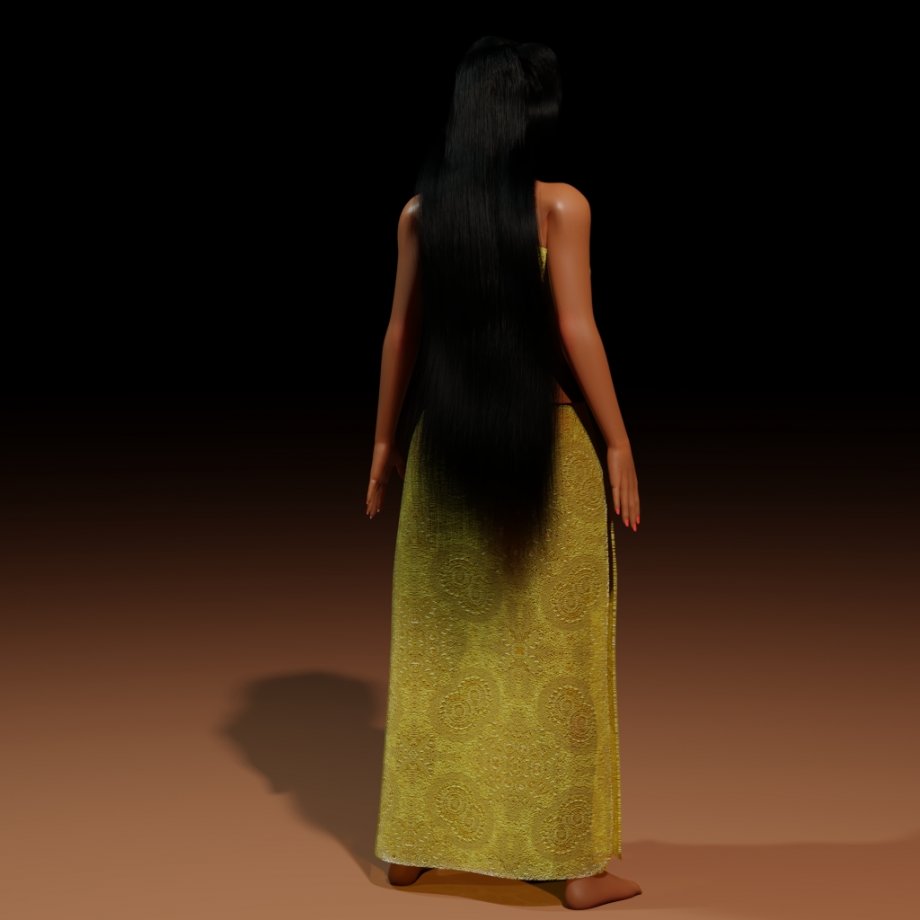 非洲印第安美女3D模型2