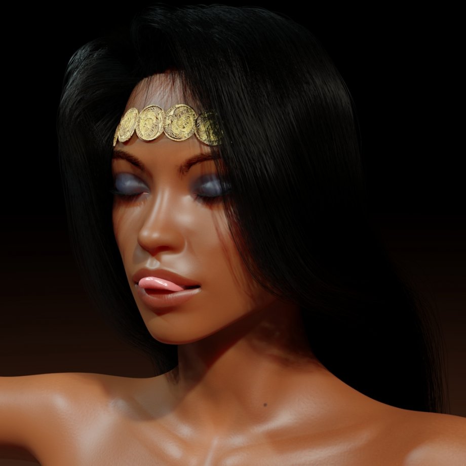 非洲印第安美女3D模型3