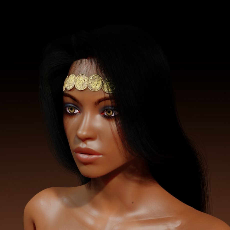 非洲印第安美女3D模型1
