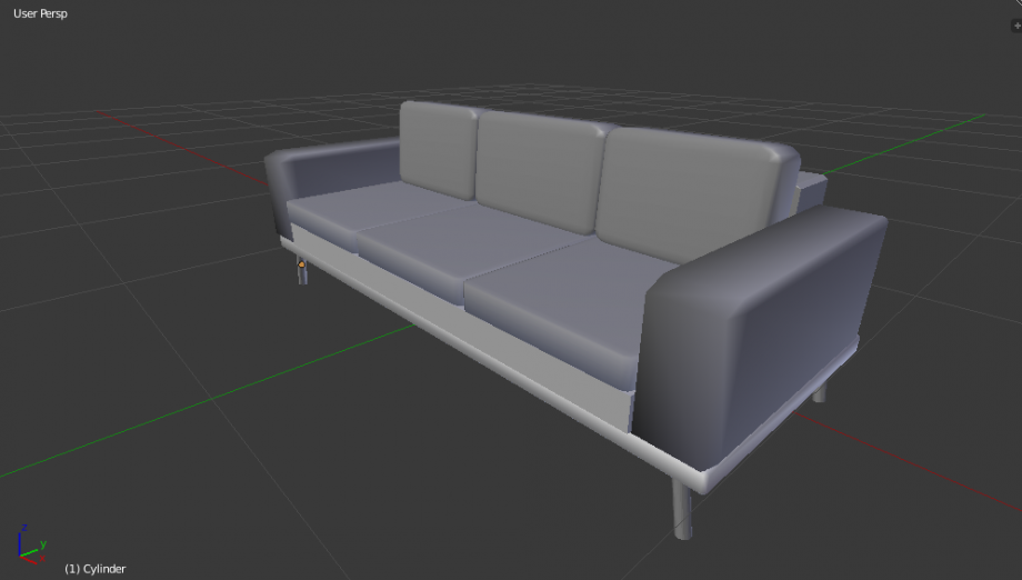 办公室商务沙发3D模型1