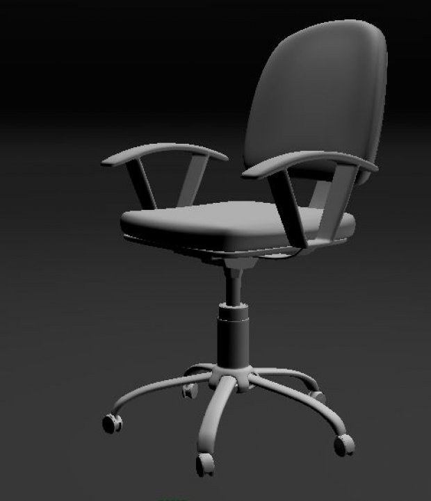 办公转椅3D模型2