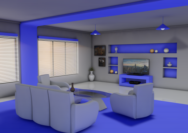 现代客厅3D模型0