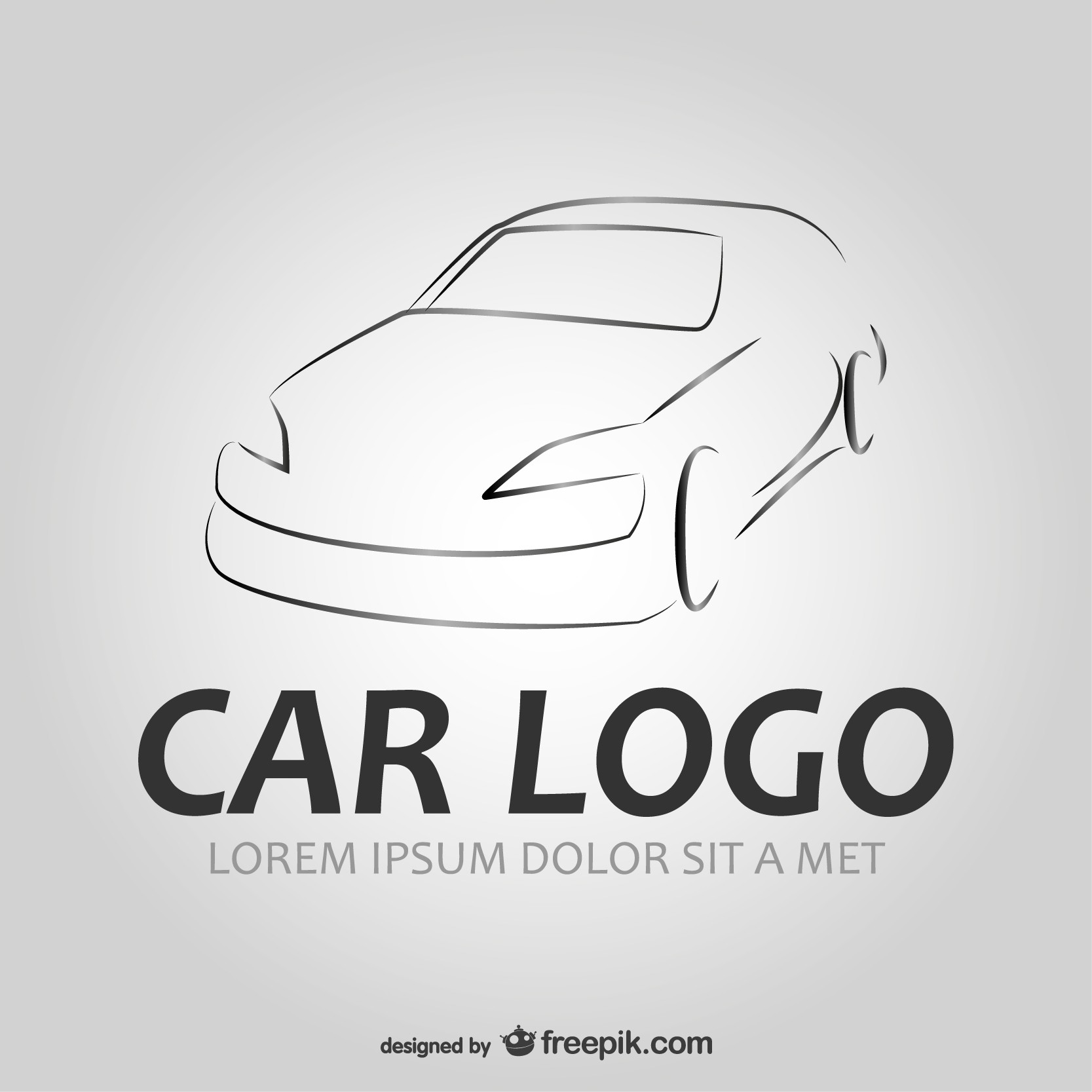 抽象线条汽车Logo矢量图0