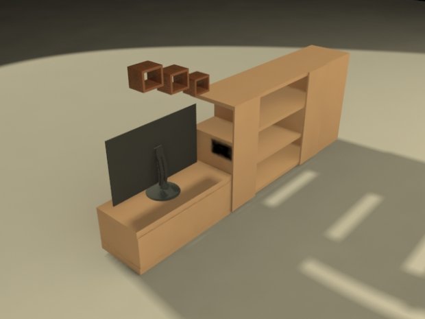 多功能电视柜3D模型3