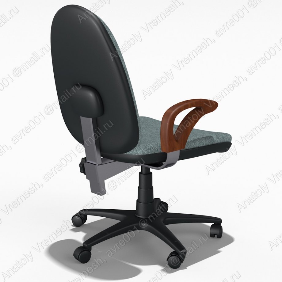 手扶办公椅3D模型1