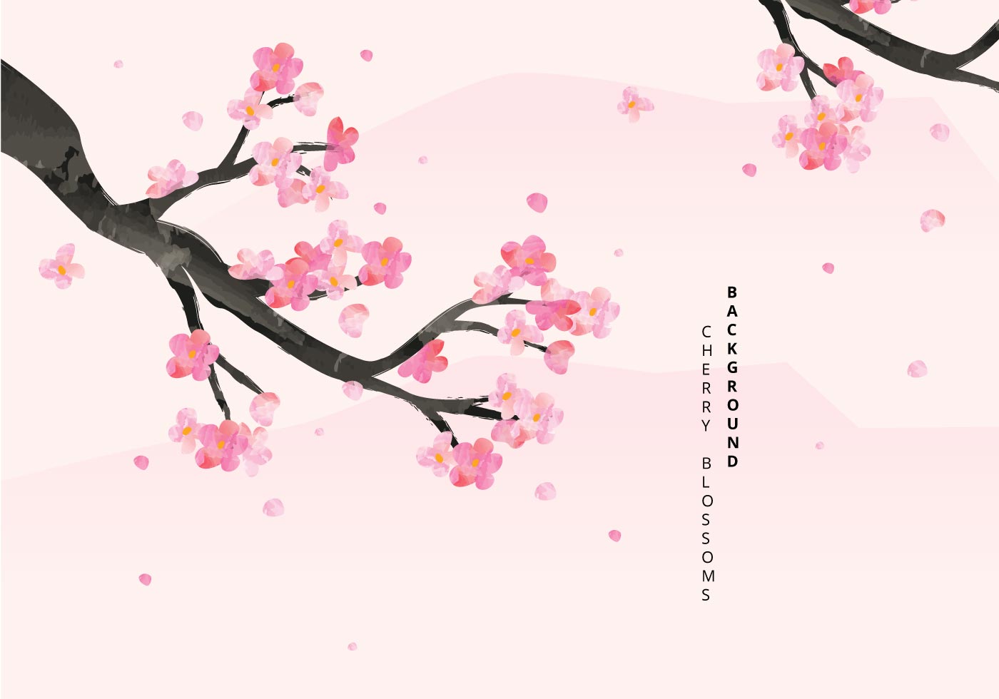 樱花背景设计插图0