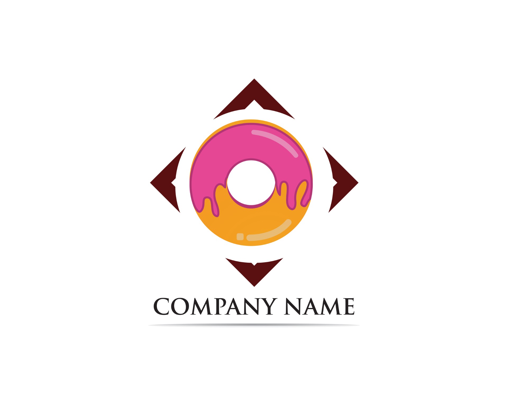甜甜圈创意Logo矢量图0