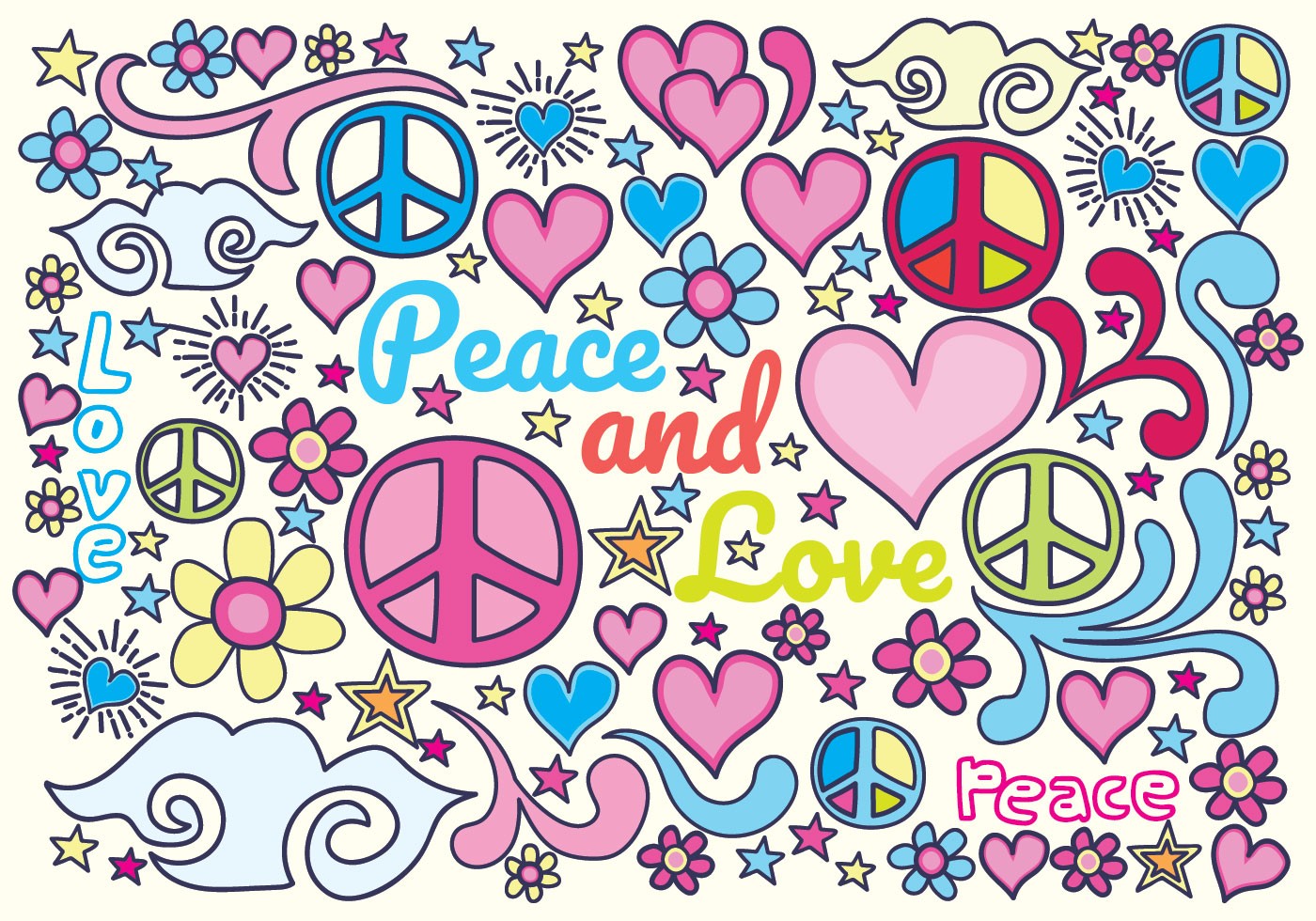爱与和平花纹插图0