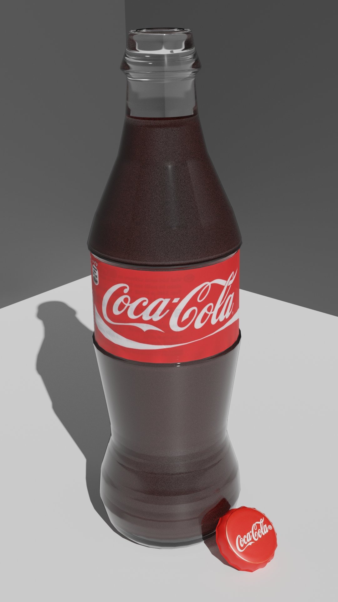 可口可乐玻璃瓶3D模型0