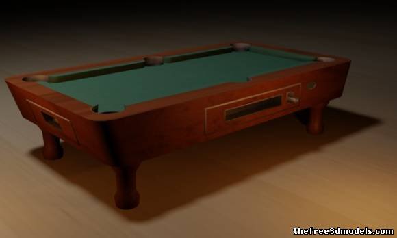 室内台球桌3D模型0