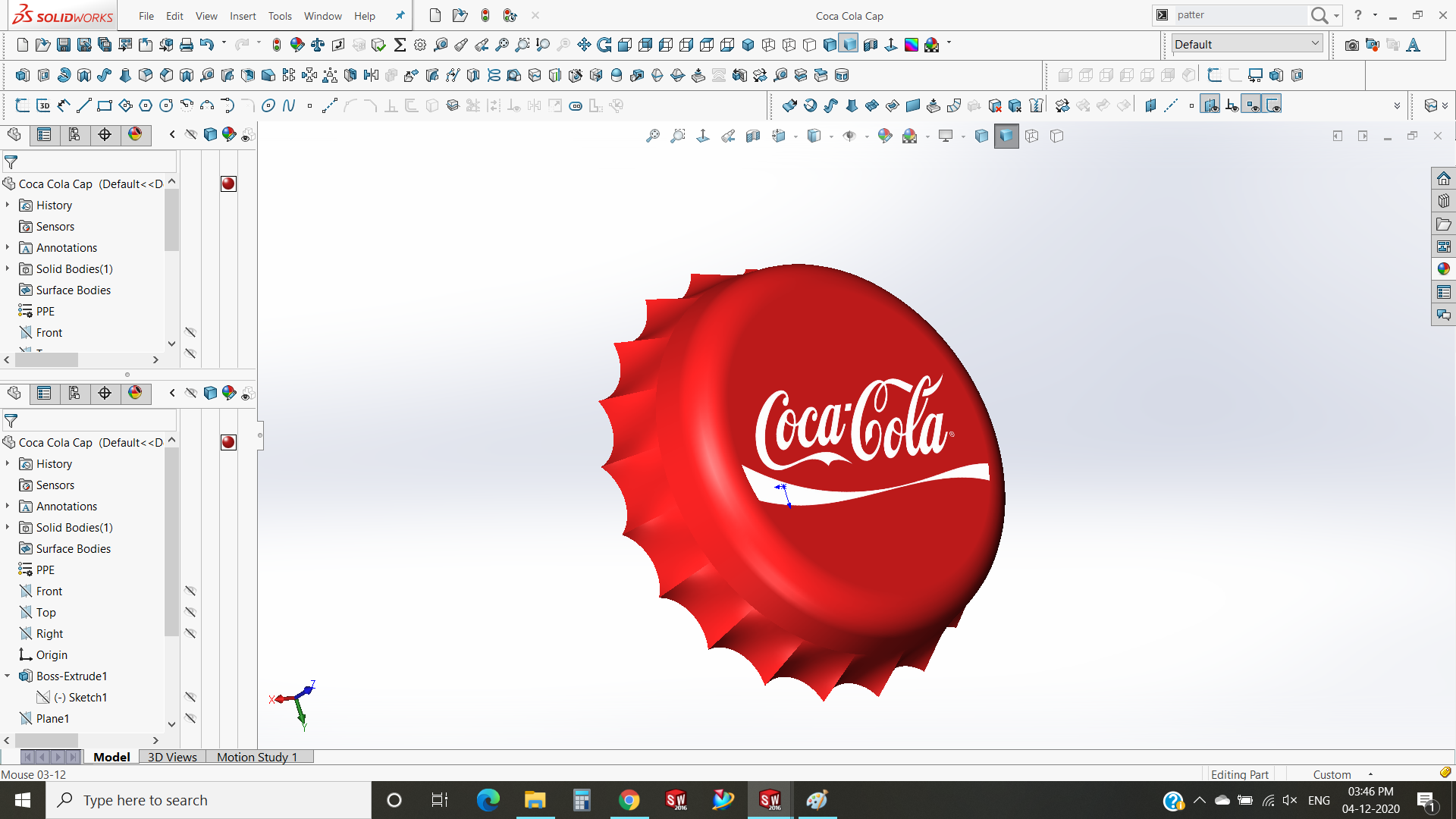 可口可乐瓶盖3D模型2
