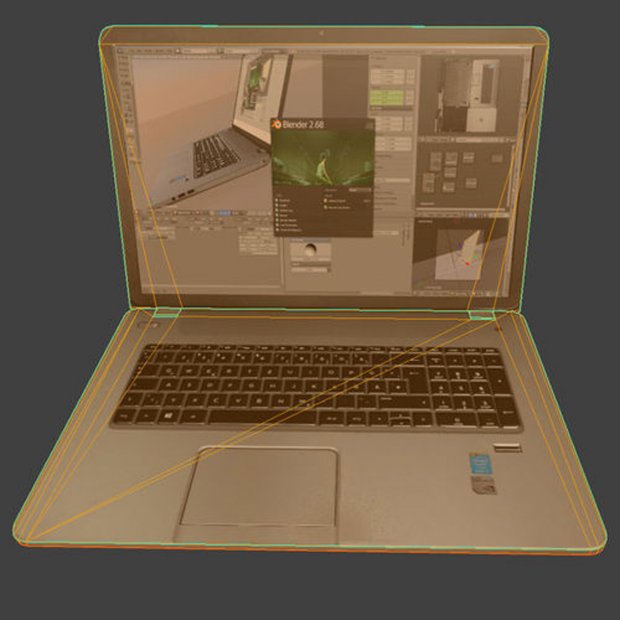 现代笔记本3D模型2
