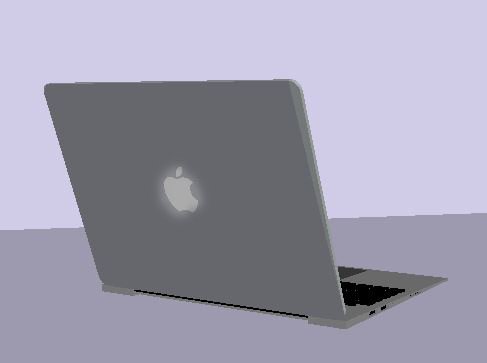 苹果笔记本3D模型3