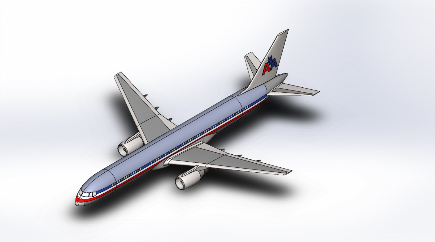 波音757飞机3D模型0