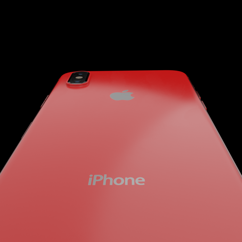 红色iPhoneX3D模型3