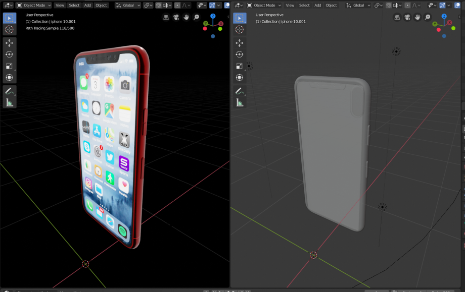 红色iPhoneX3D模型2