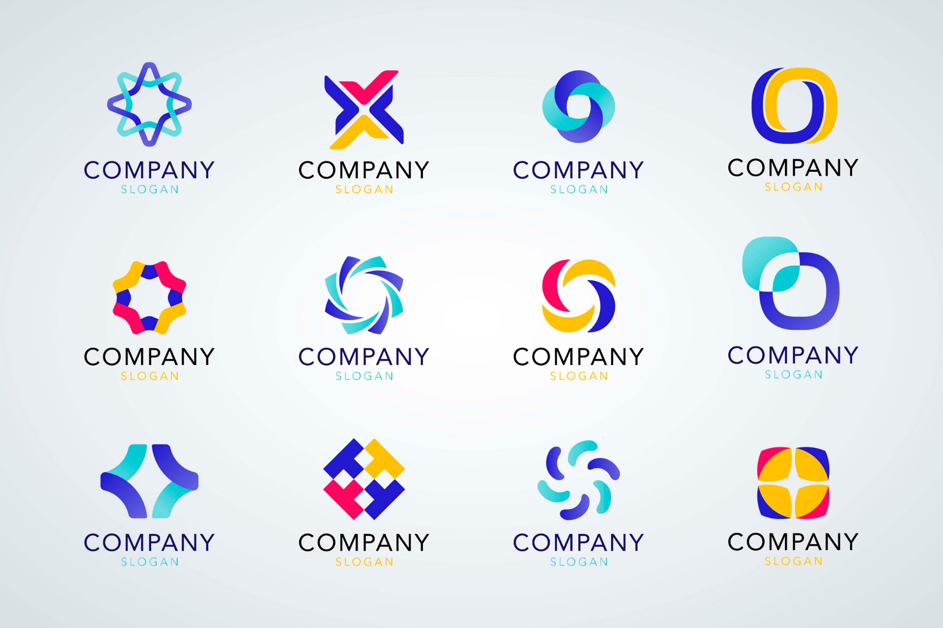 公司多彩创意图形Logo矢量图0