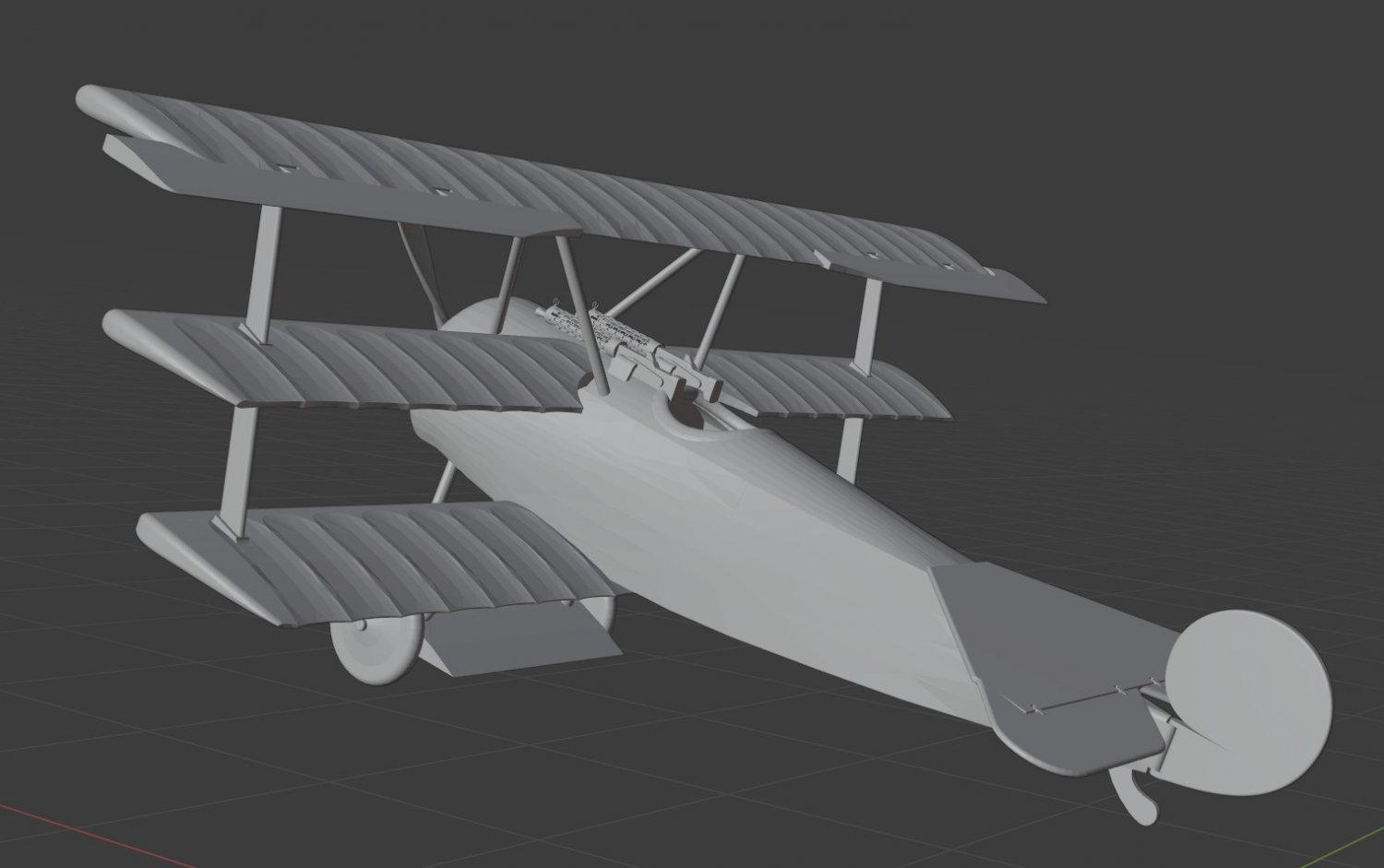 福克飞机3D模型2