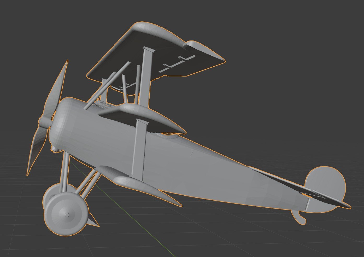 福克飞机3D模型1